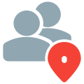 Users location of a remote working employee icon