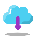 Von der Cloud herunterladen icon