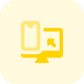 Personal computer file sharing and mirroring on a smartphone icon