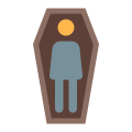 homme mort dans un cercueil icon