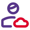 Cloud Computing user profile for job portfolio website icon