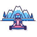 externo-karting-inverno-viagem-flaticons-lineal-color-flat-icons icon