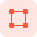 Transform square formation with equal sides layout icon