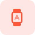 Map and gps location with square watch face icon