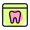 Online information on internet to seek the dentist in local icon