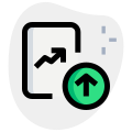 Line chart file uploaded on a company server icon