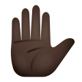 mão levantada, pele escura icon