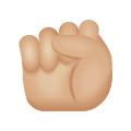 Raised Fist Medium Light Skin Tone icon