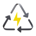 Segno del triangolo energetico icon
