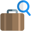 Searching of a bag by airport authority icon