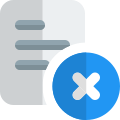 Delete document from company digital file system icon