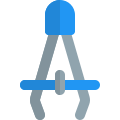 Geometrical instrument of a mathematical student layout icon