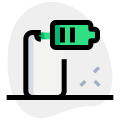 Smartphone battery level at medium state layout icon