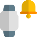 Modern Smartwatch used for multiple alarm control icon
