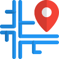 Map location of consignee parcel delivery method icon