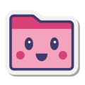 ピンクのかわいいフォルダ icon