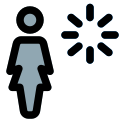 external-loading-screen-on-worker-software-portal-layout-fullsinglewoman-filled-tal-revivo icon