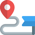 Location with pin for navigation isolated on a white background icon