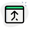 Modern web browser with merging tabs facility icon