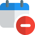 Remove event and agenda from calendar organizer icon