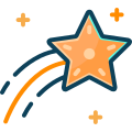 Space - Filled Outline 02-shooting star icon