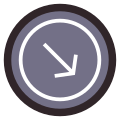 Circled Down Right icon