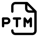 PTM file association an audio tracking module format used by PolyTracker icon