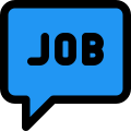 Online website help desk support for job conversation icon