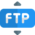 File transfer application with up and down arrow selection icon