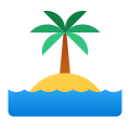 Insel auf dem Wasser icon