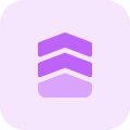 Major military rank double stripe uniform insignia icon