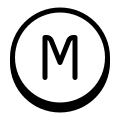 Circled M icon