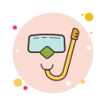 Máscara com snorkel icon