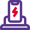 Smartphone rest power charging station dock layout icon