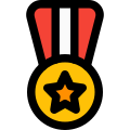 Star circle medal for the navy seals officers icon