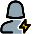 Flash logotype used for profile pictures as a indication of energized icon