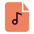 Music for playback in a MP3 format icon