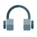 Studio quality headphone for enhanced experience device icon