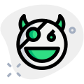 Face expression with an eye patch smiling emoticon icon