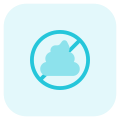 No dogs poop to be left on ground for cleanness and hygiene icon