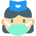 Flight Attendant with Mask icon