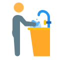 Human washing dishes icon