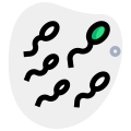 Male sperm for fertilization of egg isolated on a white background icon