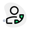 Calling a contact for services and other related works icon