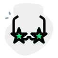 Funky music genre with glasses and the stars icon