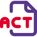 ACT is a compressed audio format layout icon