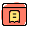 Notes on a landing page with bookmarking facility icon