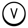 Circled V icon