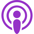 Podcasts player logotype, where they can discover and listen to the world's podcasts. icon