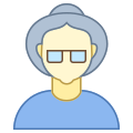Person Old Female Skin Type 1 and 2 icon
